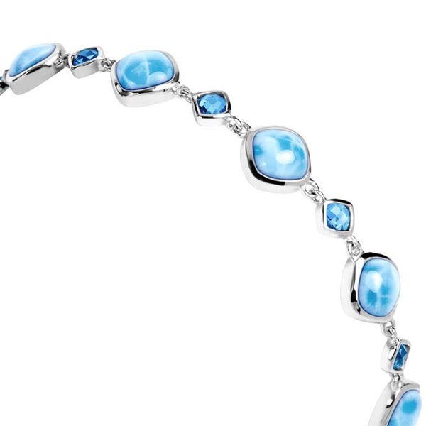 Marahlago Atlantic Cushion Larimar and Blue Topaz Bracelet Lumina Gem Wilmington, NC