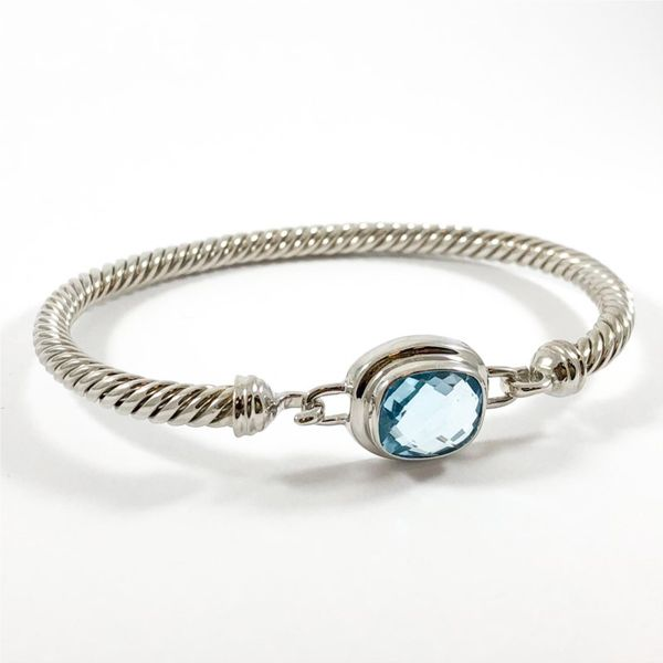 Raymond Mazza Blue Topaz and Sterling Silver Bracelet Image 2 Lumina Gem Wilmington, NC