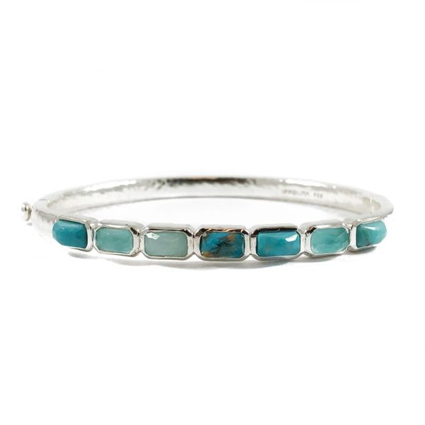 Ippolita Turquoise and Sterling Silver Hinged Bangle Lumina Gem Wilmington, NC
