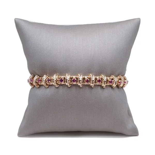 Ruby and 14k Yellow Gold Bracelet - 7.25
