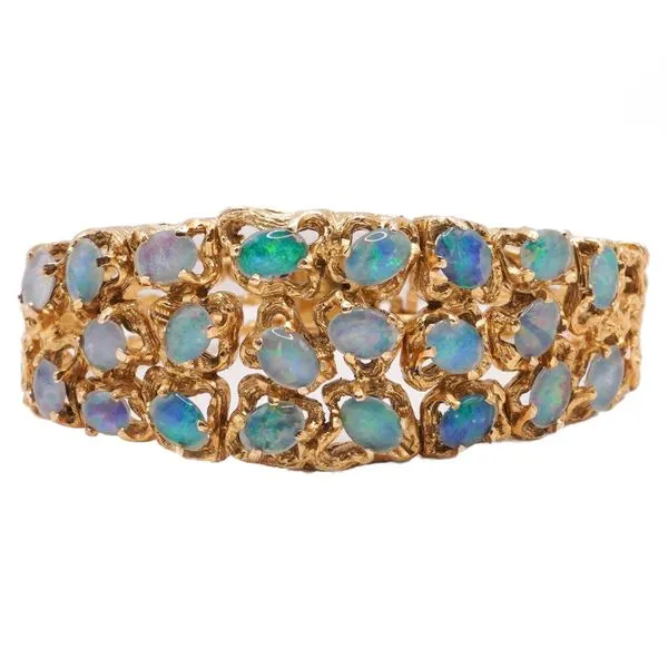 Opal Triplets Bracelet in 14k Yellow Gold Lumina Gem Wilmington, NC