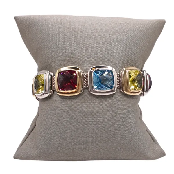 David Yurman Multistone Albion Bracelet with Sterling Silver and 18k Yellow Gold Accents Lumina Gem Hampstead, NC