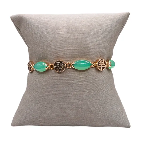 Jade and 14k Yellow Gold Bracelet Lumina Gem Hampstead, NC