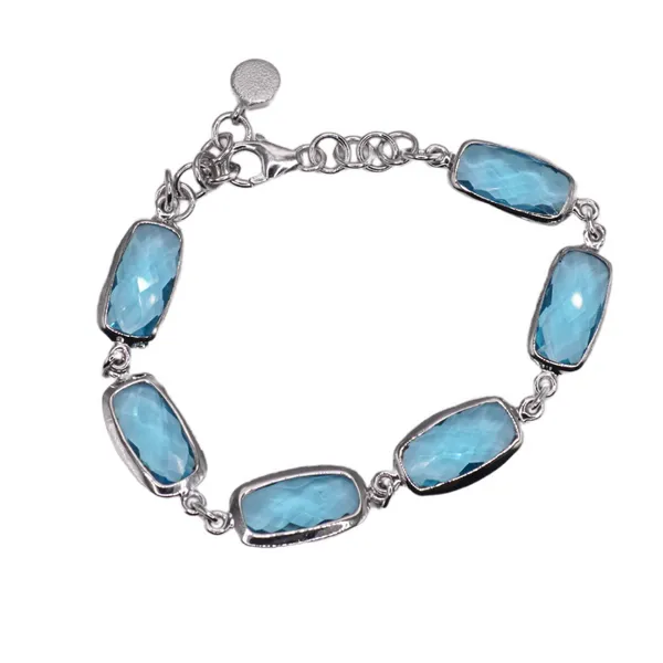Stephen Estelle Blue Topaz and Sterling Silver Bracelet Image 2 Lumina Gem Hampstead, NC