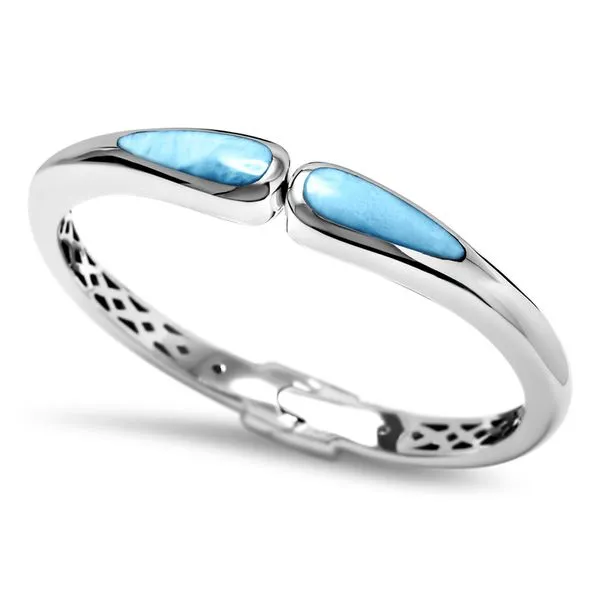Marahlago Indra Larimar Hinged Bangle Lumina Gem Hampstead, NC