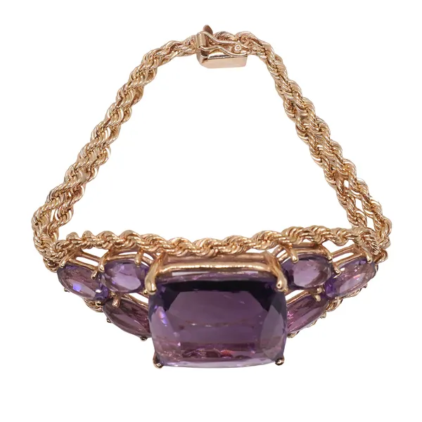 Amethyst and 14k Yellow Gold Bracelet Image 2 Lumina Gem Hampstead, NC