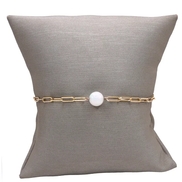David Kord Opal Paperclip Bracelet-14k Yellow Gold Lumina Gem Hampstead, NC