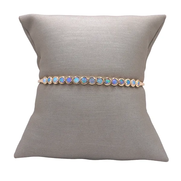 1.06ctw Opal Flex Bangle- 14k Yellow Gold Lumina Gem Wilmington, NC