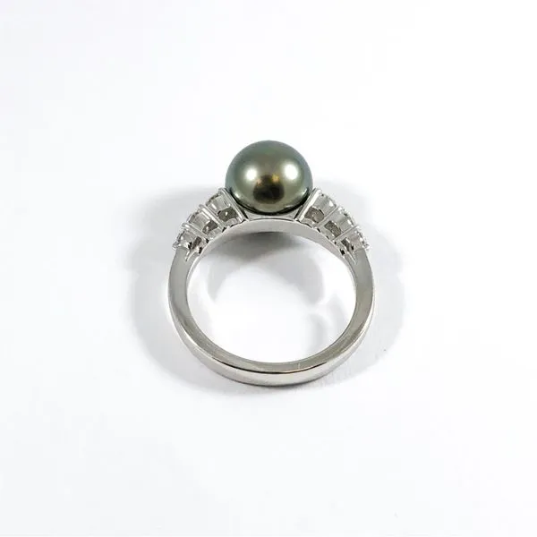 Mikimoto Tahitian Pearl and Diamond Ring Image 3 Lumina Gem Wilmington, NC