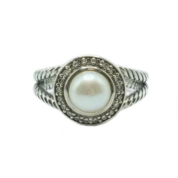 David Yurman Cable Pearl and Diamond Ring Lumina Gem Wilmington, NC
