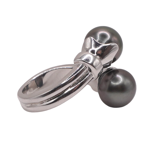 Tahitian Pearl Ring- Sterling Silver Image 2 Lumina Gem Wilmington, NC