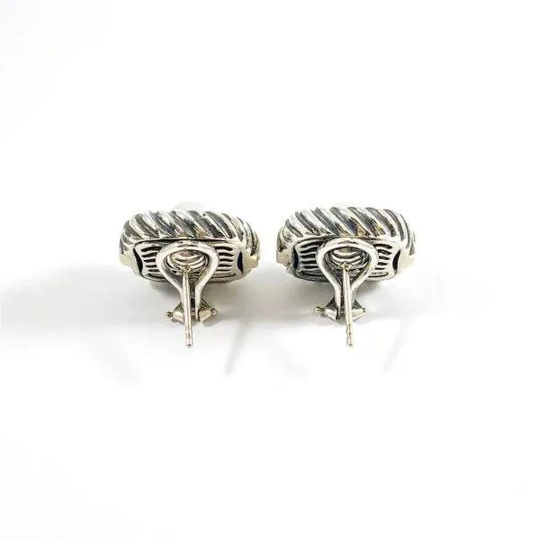 David Yurman Two Tone Pearl Earrings