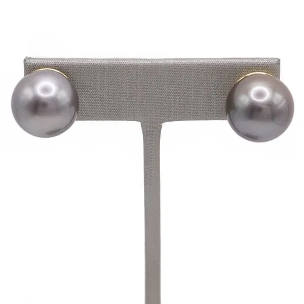 13.25mm Tahitian Pearl Studs Lumina Gem Wilmington, NC