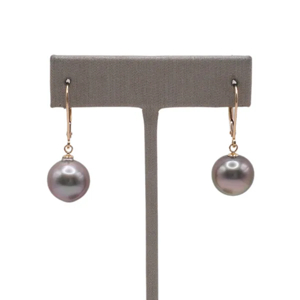 11mm Tahitian Pearl Drop Earrings Lumina Gem Hampstead, NC