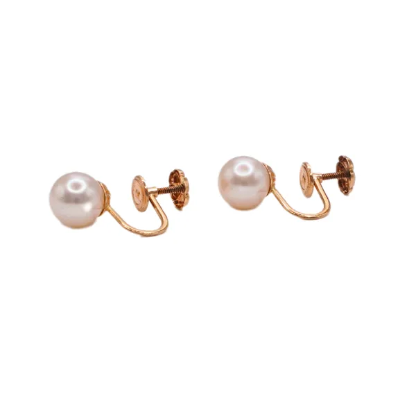 Pearl Stud Earrings with Lever Clamp Back Lumina Gem Hampstead, NC