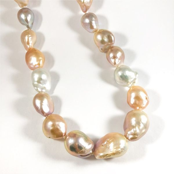 Pink and White Baroque Freshwater Pearl Strand Lumina Gem Wilmington, NC