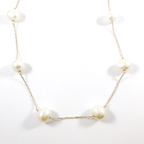 Freshwater Pearl Station Necklace - 18