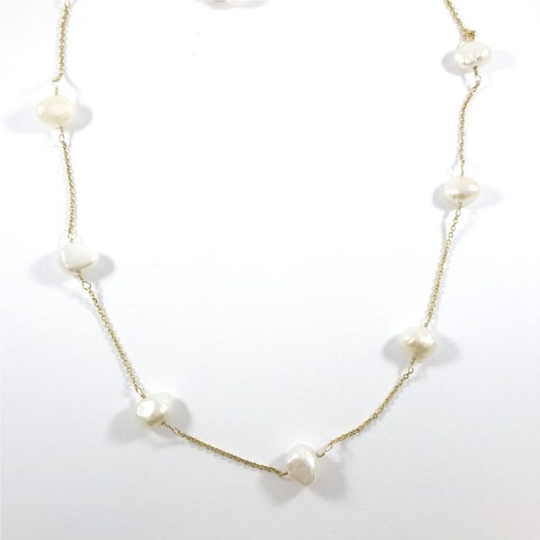 Freshwater Pearl Station Necklace - 20 inches Lumina Gem Wilmington, NC
