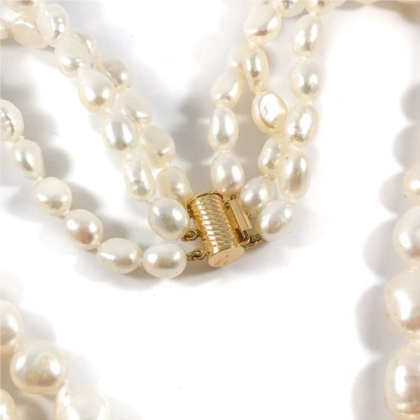 3 Strand Freshwater Pearl Necklace - 16