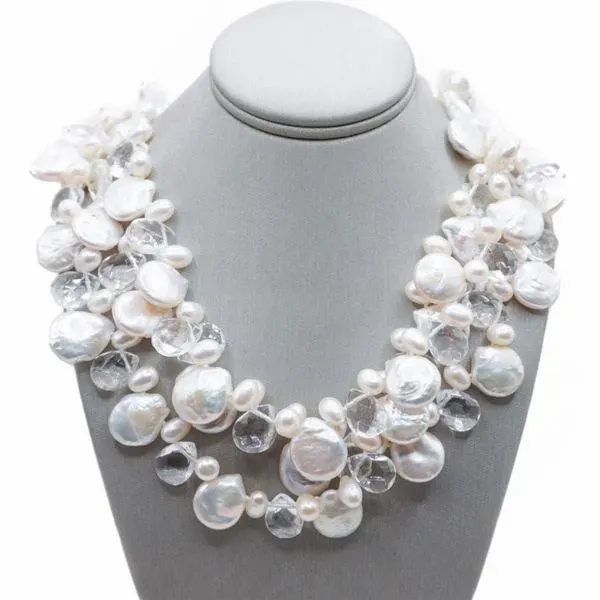 Lucas Roberts Crystal and Pearl Necklace Lumina Gem Wilmington, NC