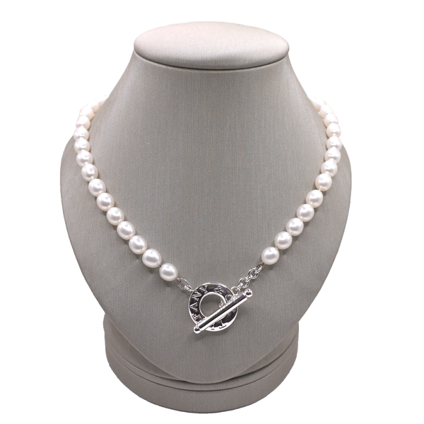 Tiffany & Co. Freshwater Pearl Neckalce with Sterling Silver Toggle Clasp Lumina Gem Wilmington, NC
