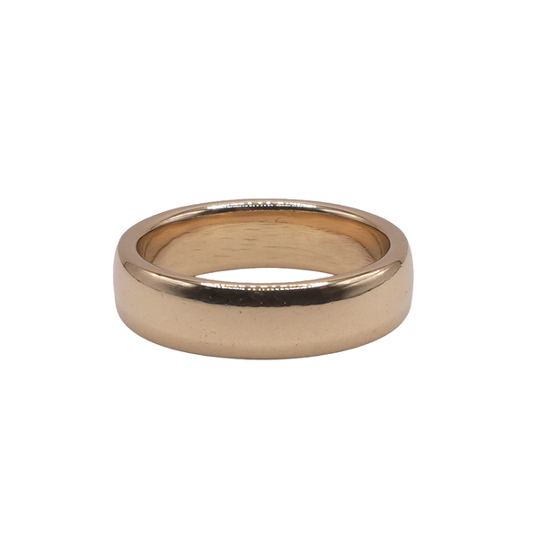 18k Yellow Gold Wide Wedding Band Lumina Gem Wilmington, NC
