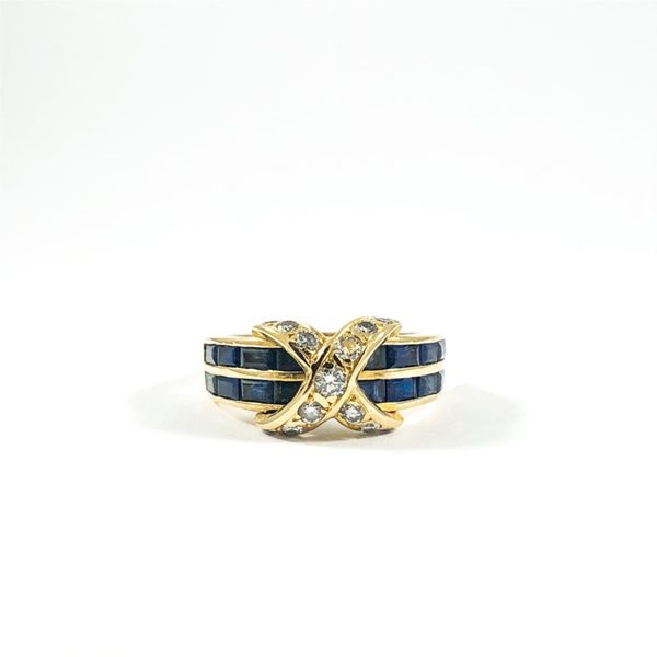 Tiffany & Co. Diamond and Sapphire Ring - Yellow Gold Lumina Gem Wilmington, NC