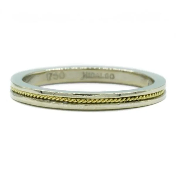 Hidalgo Two Tone Band with Rope Detail - 18k Gold Lumina Gem Wilmington, NC