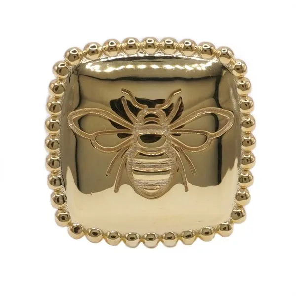 Raymond Mazza 14k Green Gold Carved Bee Ring Lumina Gem Wilmington, NC