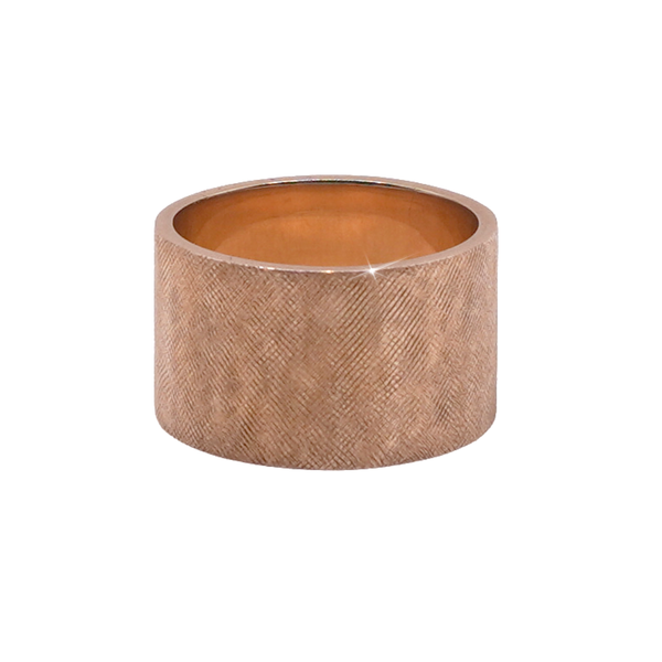 12k Yellow Gold Wide Textured Band Lumina Gem Wilmington, NC