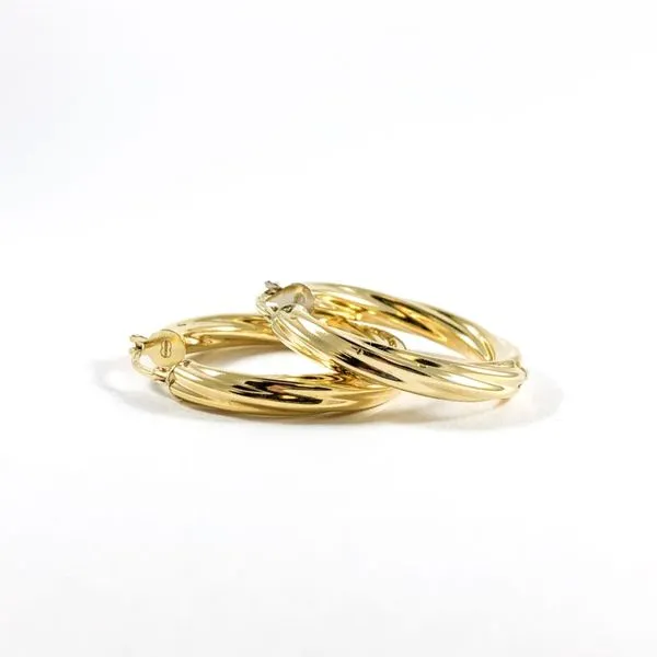 18k Yellow Gold Twisted Hoops Lumina Gem Wilmington, NC