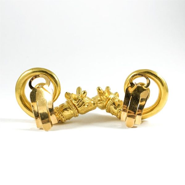 22k Gold Bull Earrings Image 3 Lumina Gem Wilmington, NC