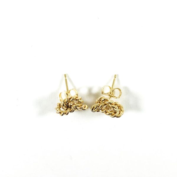 Gold Knot Earrings Image 2 Lumina Gem Wilmington, NC