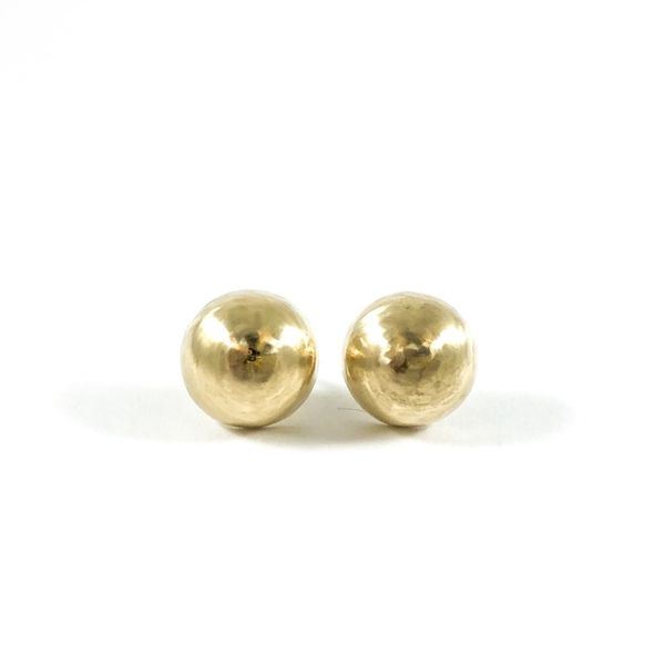 2.9g Yellow Gold Dome Earrings Lumina Gem Wilmington, NC