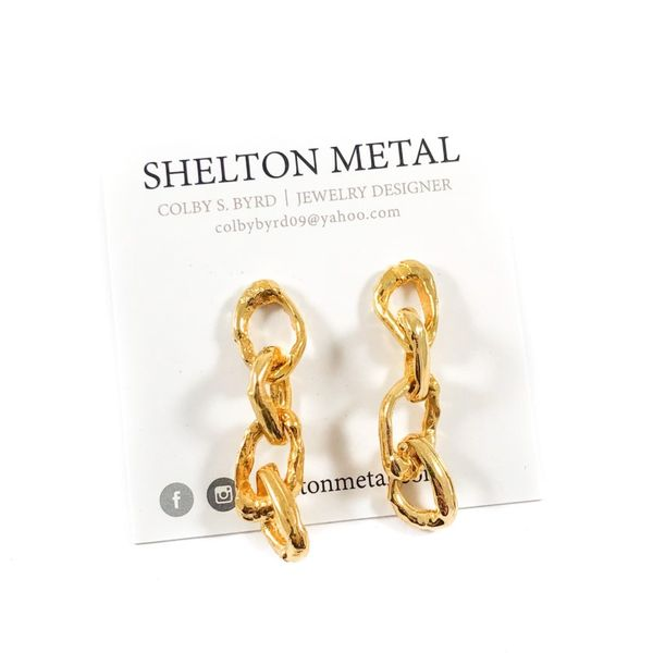 Shelton Metal Gold Vermeil Catena Link Earrings Lumina Gem Wilmington, NC