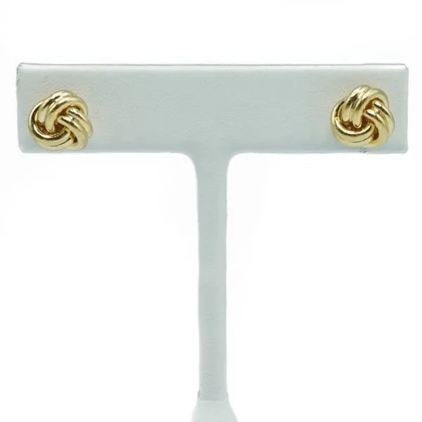 14k Yellow Gold Knot Earrings Lumina Gem Wilmington, NC