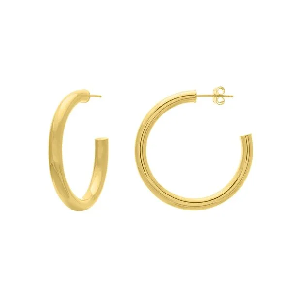 4mm 14k Yellow Gold Hoops Lumina Gem Wilmington, NC