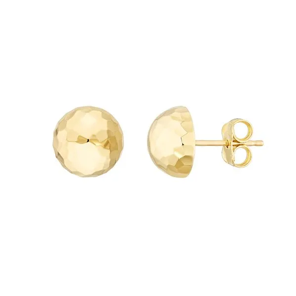 Midas Textured Dome Studs- 14k Yellow Gold Lumina Gem Hampstead, NC