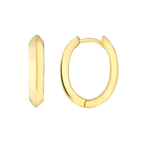 Midas Knife Edge Hoops- 10k Yellow Gold Lumina Gem Hampstead, NC