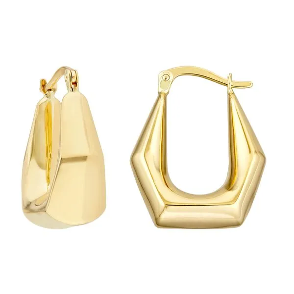 Midas 5 Sided Hoops- 14k Yellow Gold Lumina Gem Hampstead, NC