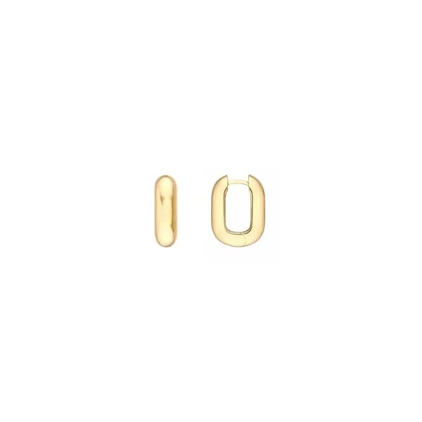 Midas Rounded Rectangle Hoops- 14k Yellow Gold Lumina Gem Hampstead, NC