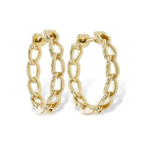 Allison Kaufman Link Hoops- 14k Yellow Gold Lumina Gem Hampstead, NC