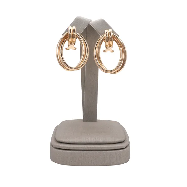 Hollow 14k Yellow Gold Omega Back Earrings Lumina Gem Hampstead, NC