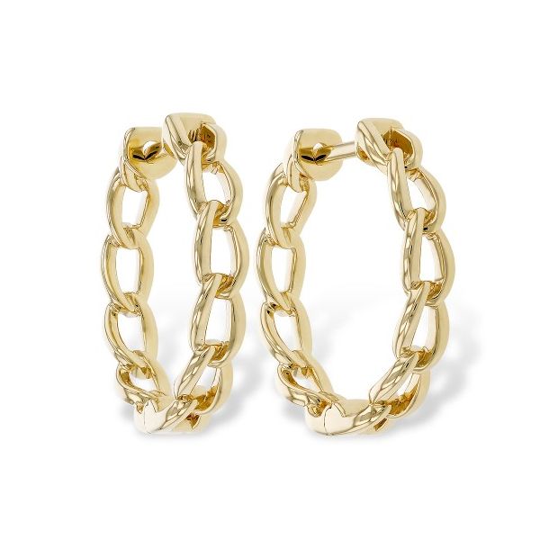 Allison Kaufman Link Hoops- 14k Yellow Gold Lumina Gem Wilmington, NC