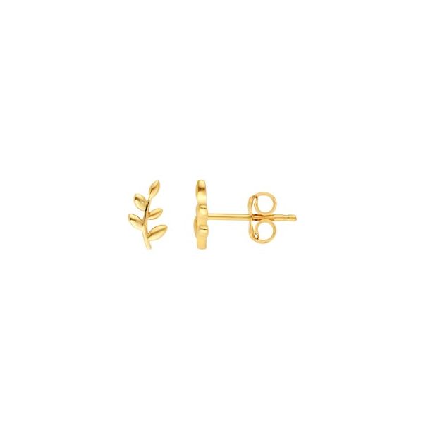 Midas Leaf Branch Studs- 14k Yellow Gold Lumina Gem Wilmington, NC