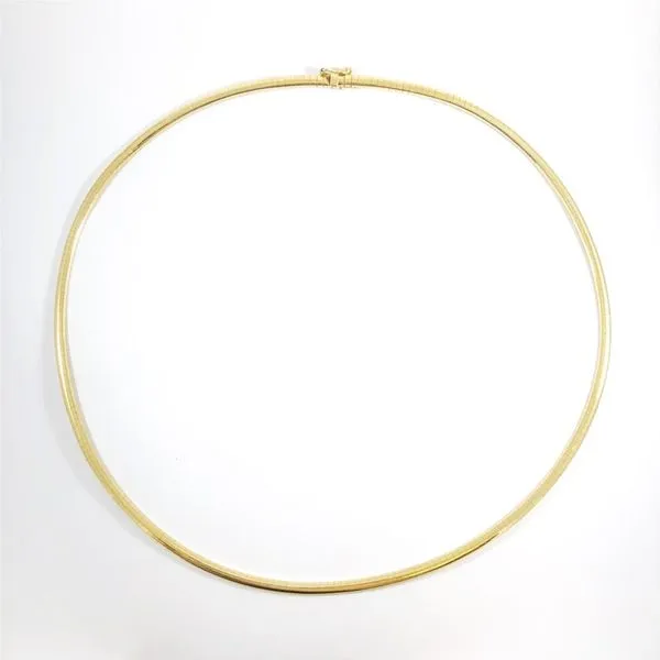 14k Yellow Gold Omega Necklace Lumina Gem Wilmington, NC