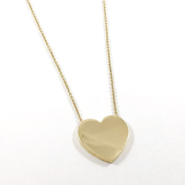 Yellow Gold Heart Necklace - 17