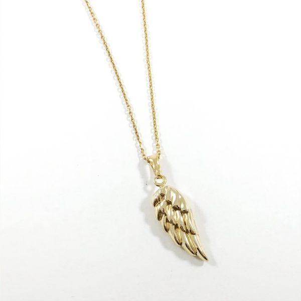 Yellow Gold Wing Necklace - 18