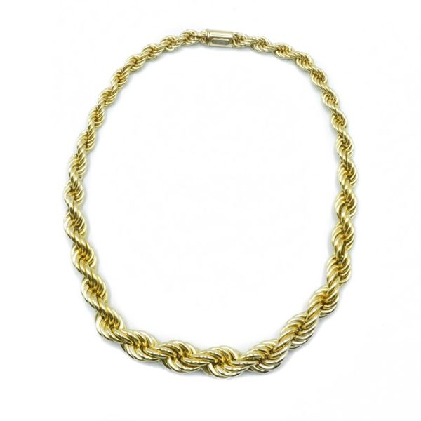 Yellow Gold Graduated Rope Chain - 18