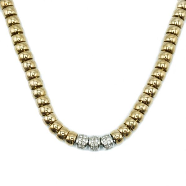 Herbstrith 18k Yellow and White Gold German Made Necklace with 1.04ctw Diamonds - D-E Color VS Clarity Lumina Gem Wilmington, NC